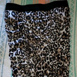 Animal print Scrunch Mini Skirt